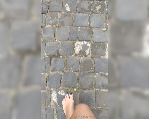 Frejas Submissive Feet aka frejassubmissivefeet OnlyFans - I love the cobblestone under my feet and I feel a bit naughty on my walk