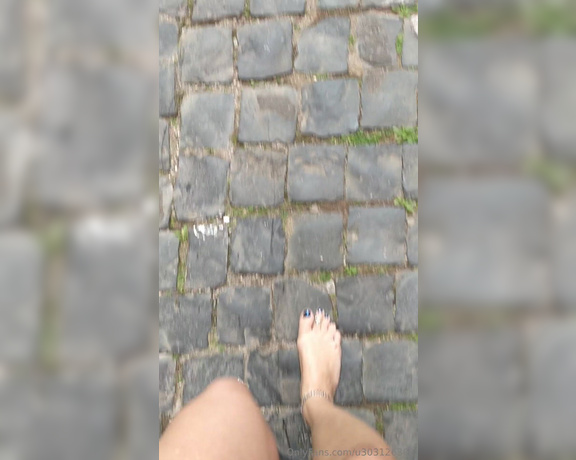 Frejas Submissive Feet aka frejassubmissivefeet OnlyFans - I love the cobblestone under my feet and I feel a bit naughty on my walk