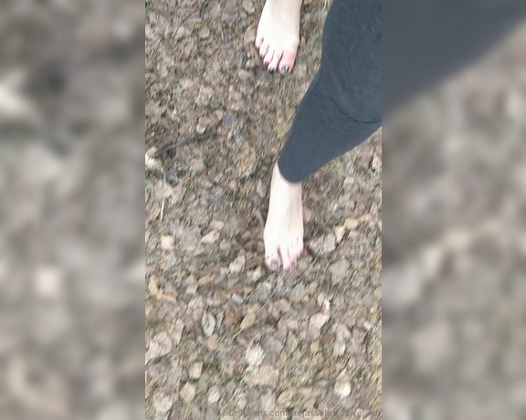 Frejas Submissive Feet aka frejassubmissivefeet OnlyFans - Painful barefoot walk on rocky ground I like this little place by the river, not only