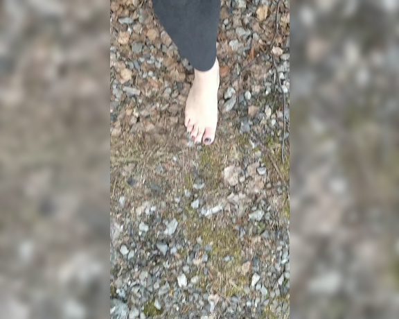 Frejas Submissive Feet aka frejassubmissivefeet OnlyFans - Painful barefoot walk on rocky ground I like this little place by the river, not only