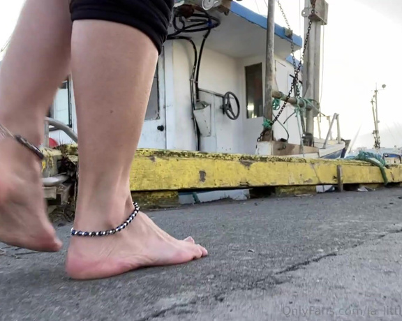 Lezlyan aka la_little_dancer_feet OnlyFans - Walk with me on the dirty boat dock A video does not show temperature The