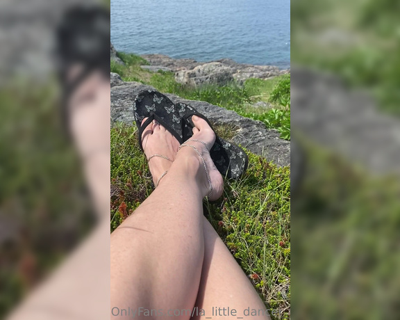 Lezlyan aka la_little_dancer_feet OnlyFans - It’s hard to do a tease with nobody in sight Well… May be a whale