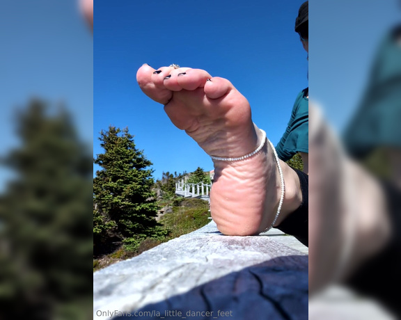 Lezlyan aka la_little_dancer_feet OnlyFans - So imagine that youre out for a hike and you pass me stretching like this Would