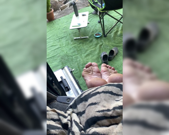 Lezlyan aka la_little_dancer_feet OnlyFans - THIS WAS A SURPRISE TO ME! Dirty Camping Feet” I spent a big portion