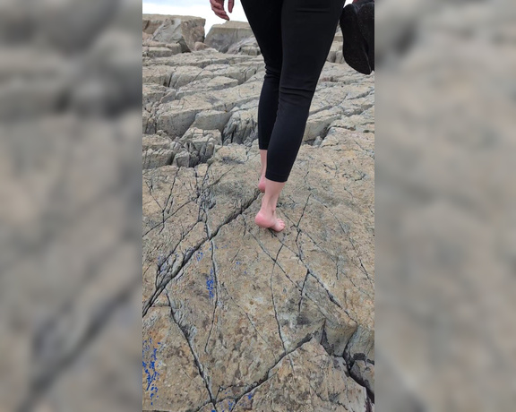 Lezlyan aka la_little_dancer_feet OnlyFans - On my hike today I went to this huge flat rock that came out of the