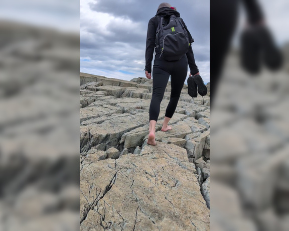 Lezlyan aka la_little_dancer_feet OnlyFans - On my hike today I went to this huge flat rock that came out of the