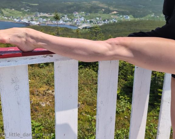 Lezlyan aka la_little_dancer_feet OnlyFans - I hiked up a big hill and did a little stretch at the top Dont you