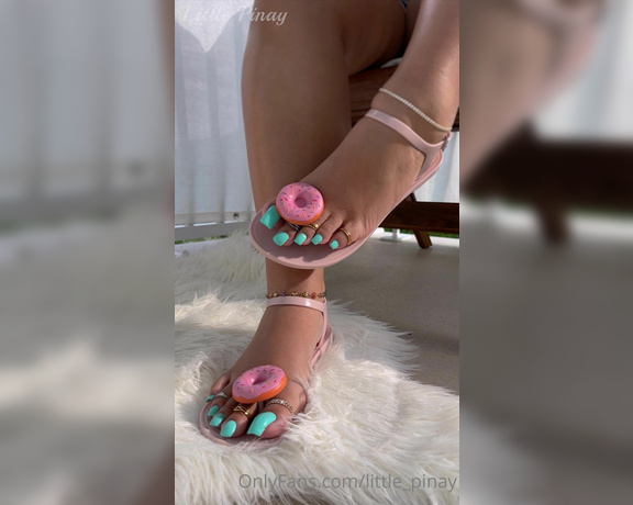 Little Pinay aka little_pinay OnlyFans - How many bites can you do to finish off these donuts