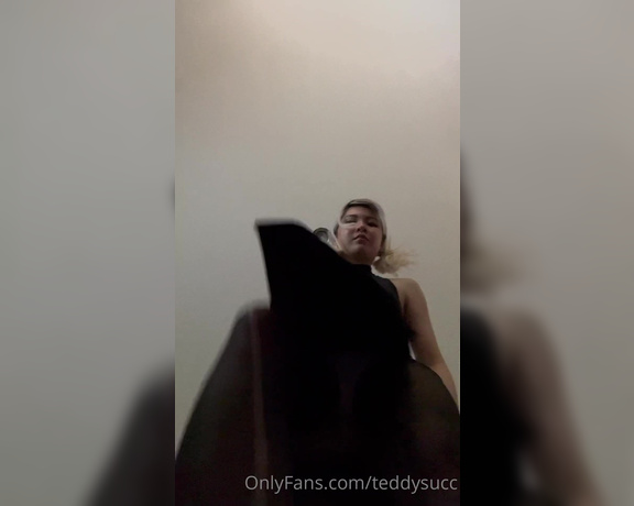 Teddysucc aka teddysucc OnlyFans - Video of me stepping and spitting on you with ripped stockings perfect way to start