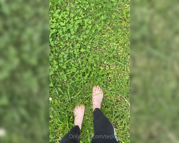 Teddysucc aka teddysucc OnlyFans - Vid + more pics of me getting my feet dirty outside in the grass