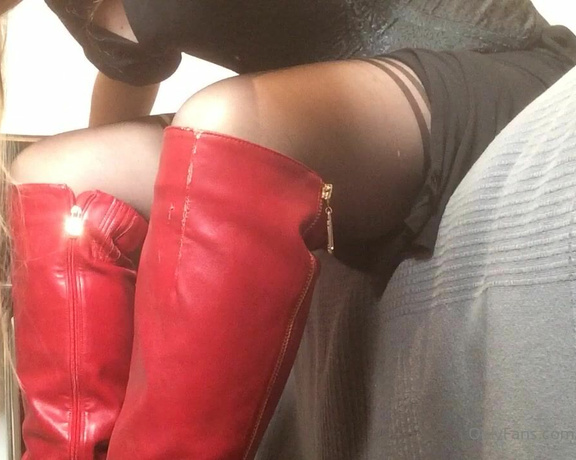 Lady Godiva aka , ms_ladygodiva OnlyFans - Goodnight foot lovers, watch me slowly unzip my red leather boots as I get ready for