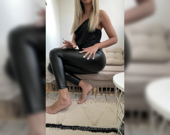 Goddess Maria aka goddess125maria OnlyFans - It makes you weak to see me smoking in leather Just the sight makes your