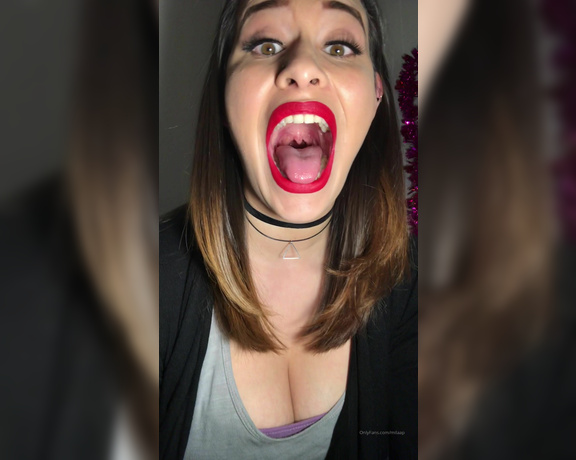 Mila P aka milaap OnlyFans - I’ve got a pretty pink uvula, in case you didn’t know Every mouth fetishists happy place