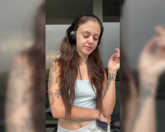 Miss Cane aka itsmisscane OnlyFans - Listening to music slowly waking up with a morning smoke