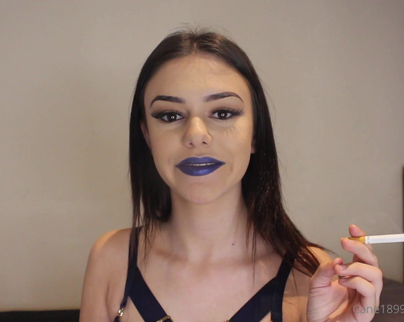 Miss Cane aka itsmisscane OnlyFans - Blue lippy cigarette!