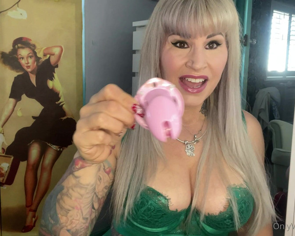 Mistress Ava Von Medisin aka avavonmedisin OnlyFans - Chastity bitch ! My smallest cage will fit your pathetic pinprick perfectly