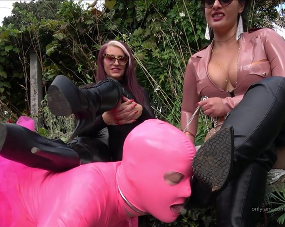 Mistress Ava Von Medisin aka avavonmedisin OnlyFans - The pink poodle in the park Boot worship, Femme Domme on my onlyfans page