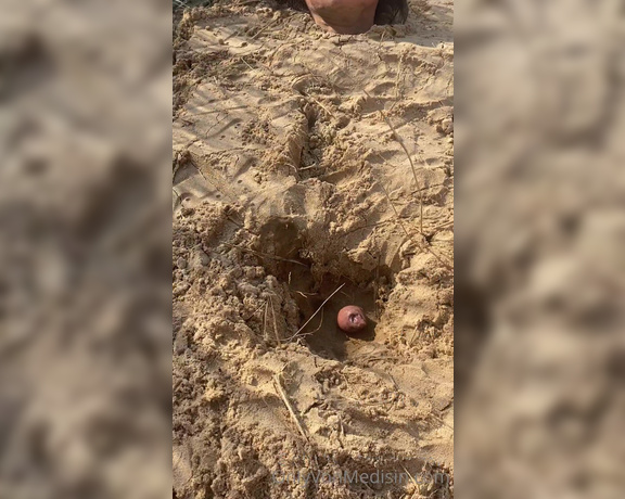 Mistress Ava Von Medisin aka avavonmedisin OnlyFans - Buried and made to fuck sand