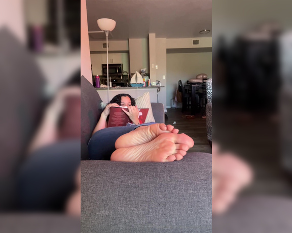 Soldmysole aka soldmysole OnlyFans - POV You come home and see your step sister sitting on the couch reading…with her bare feet