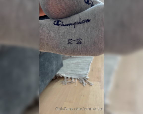 Emma Stn aka emmastn OnlyFans - Look how sweaty these cute grey ankle socks are! I will punish you with them