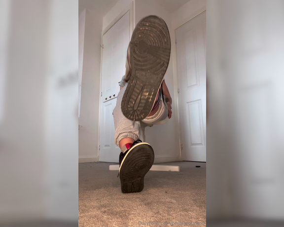 BellaYourgod aka bellasyourgod OnlyFans - I just walked 10,000 steps in these shoes Are you brave enough to worship these stinky