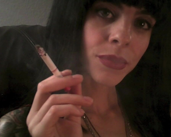 ManyVids - Dani Lynn - Smoking on Leather Couch