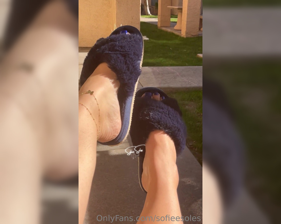 SofieeSoles aka sofieesoles OnlyFans - Blue toes and slippers