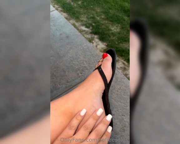 SofieeSoles aka sofieesoles OnlyFans - Red toes in flip flops drop