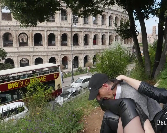 Mistress Bella Lugosi aka missbellalugosi OnlyFans - FULL CLIP! Colosseum Tour Guide Converted to Bootlicker  Boot Worship and Public Humiliation in Rome