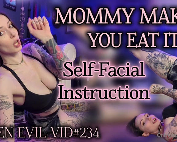 Goddess Raven Evil aka evilraven OnlyFans - MOMMY MAKES YOU EAT IT Self Facial Instruction Mommy Raven catches you peeping in on her yoga