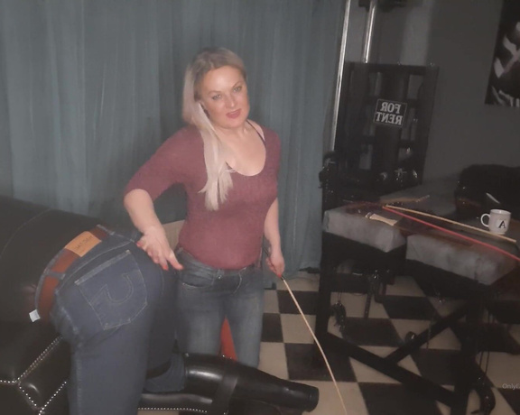 Mistress Athena aka mistressathena OnlyFans - Real time session part 4 Denim jodhpur Old fashioned rubber riding boots