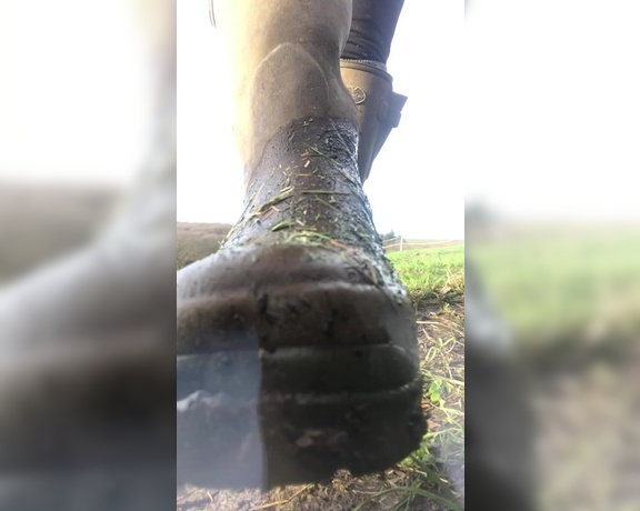 Mistress Athena aka mistressathena OnlyFans - Dirty outdoor Boots, what ever state my boots are in no matter how mucky and filthy