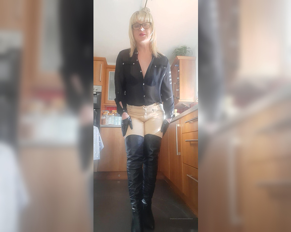 Mistress Athena aka mistressathena OnlyFans - The sound if the boots, clean them