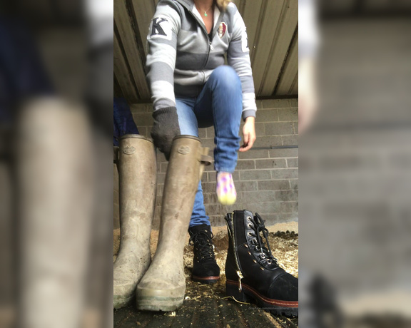 Mistress Athena aka mistressathena OnlyFans - We all love boots I hope and 2 pairs plus a filthy pair of Wellingtons