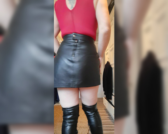 Mistress Athena aka mistressathena OnlyFans - Short leather skirt watch the zip naughty