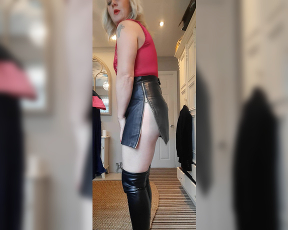 Mistress Athena aka mistressathena OnlyFans - Short leather skirt watch the zip naughty