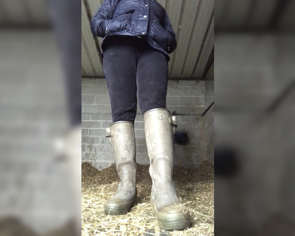 Mistress Athena aka mistressathena OnlyFans - Filthy wellington boot fetish, outdoors and talking directly to you, follow instructions & listen carefully