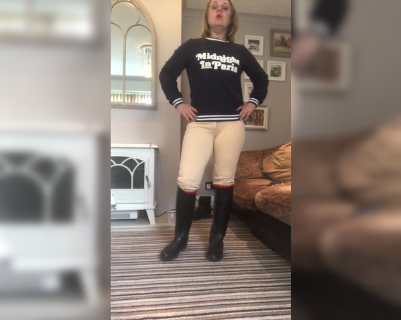 Mistress Athena aka mistressathena OnlyFans - The look of Mistress in her Equestrian Attire, showing you her boots allowing you to look,