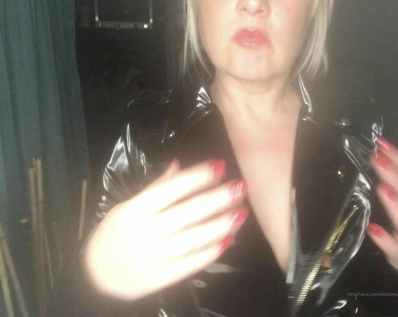 Mistress Athena aka mistressathena OnlyFans - Listen to the sound of my shiny jacket and shiny skirt, whilst I run my hands