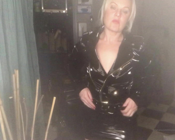 Mistress Athena aka mistressathena OnlyFans - Listen to the sound of my shiny jacket and shiny skirt, whilst I run my hands