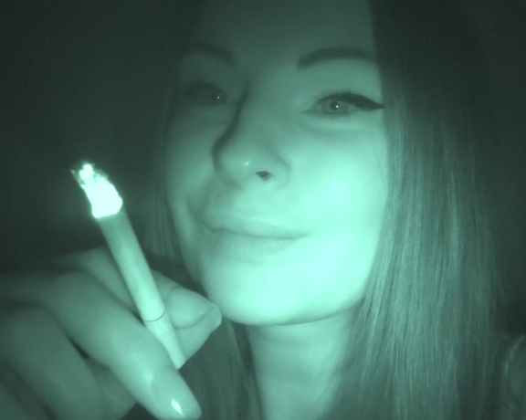 Abbie Cat aka abbiecat OnlyFans - Night Shot Smoking! I have guests today in my house, and they hate even the smell