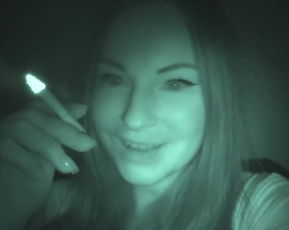 Abbie Cat aka abbiecat OnlyFans - Night Shot Smoking! I have guests today in my house, and they hate even the smell