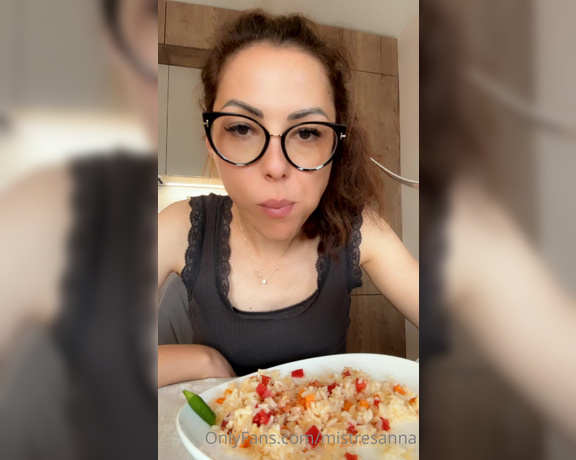 Mistress Anna aka mistresanna OnlyFans - Eating risotto