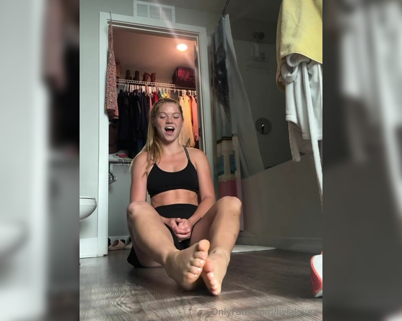 Livia Love aka livialovex OnlyFans - Post workout fun I could use a foot massage right now