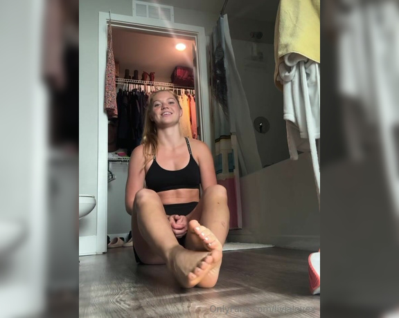 Livia Love aka livialovex OnlyFans - Post workout fun I could use a foot massage right now