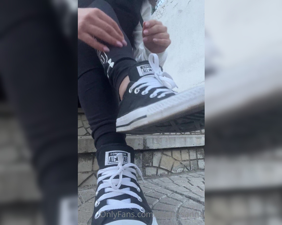 Mistress Anna aka mistresanna OnlyFans - Taking off my Converse and make you will sniff my smelly socks