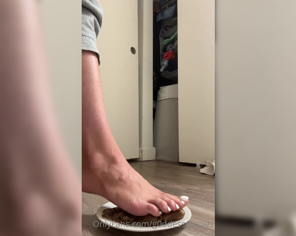 G0ddessofsoles aka g0ddessofsoles OnlyFans Video - Would you eat this old crushed banana off my feet