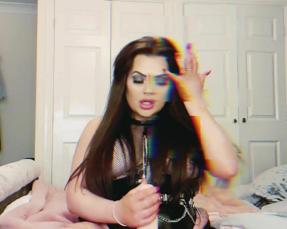 Miss Laura aka mistresslaura11 OnlyFans - FULL CLIP  JOI & CEI With my huge big strap on Wearing a tiny PVC