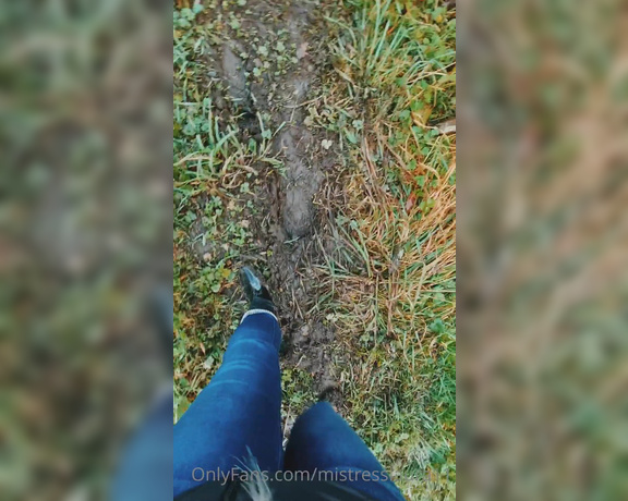 Miss Laura aka mistresslaura11 OnlyFans - Clip  Very Messy muddy boots Walking in the mud, wish you were here Look how