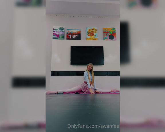 Swan Feet aka swanfee OnlyFans - Stretching in gym class